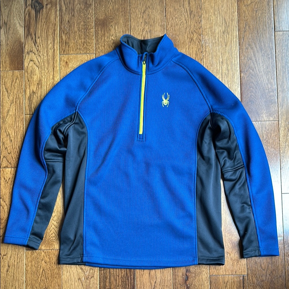 Spyder Blue and Black Zip Up Sweater